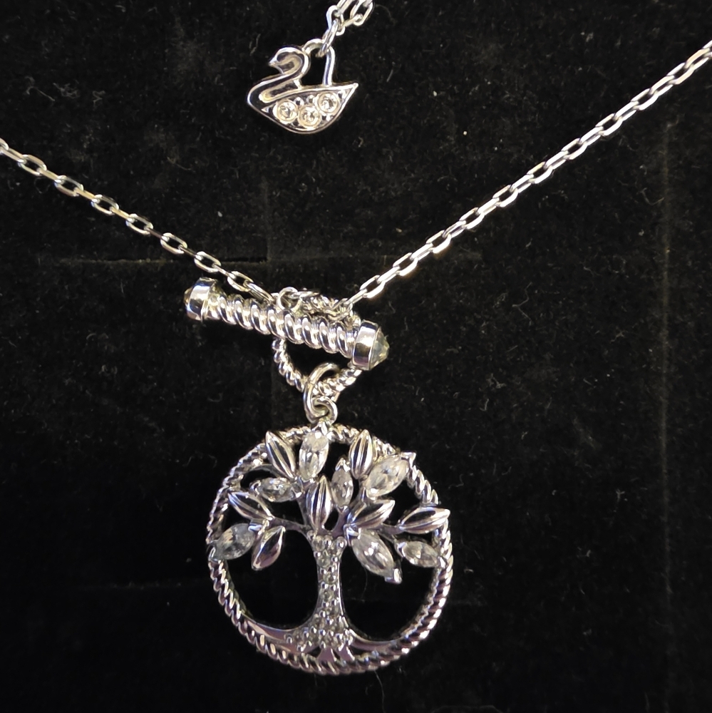 Swarovski Silver Plated Tree of Life Necklace